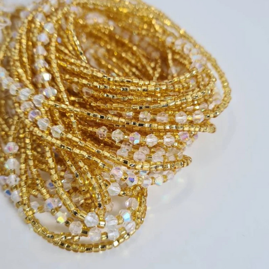 Waistbeads - Gold & Clear